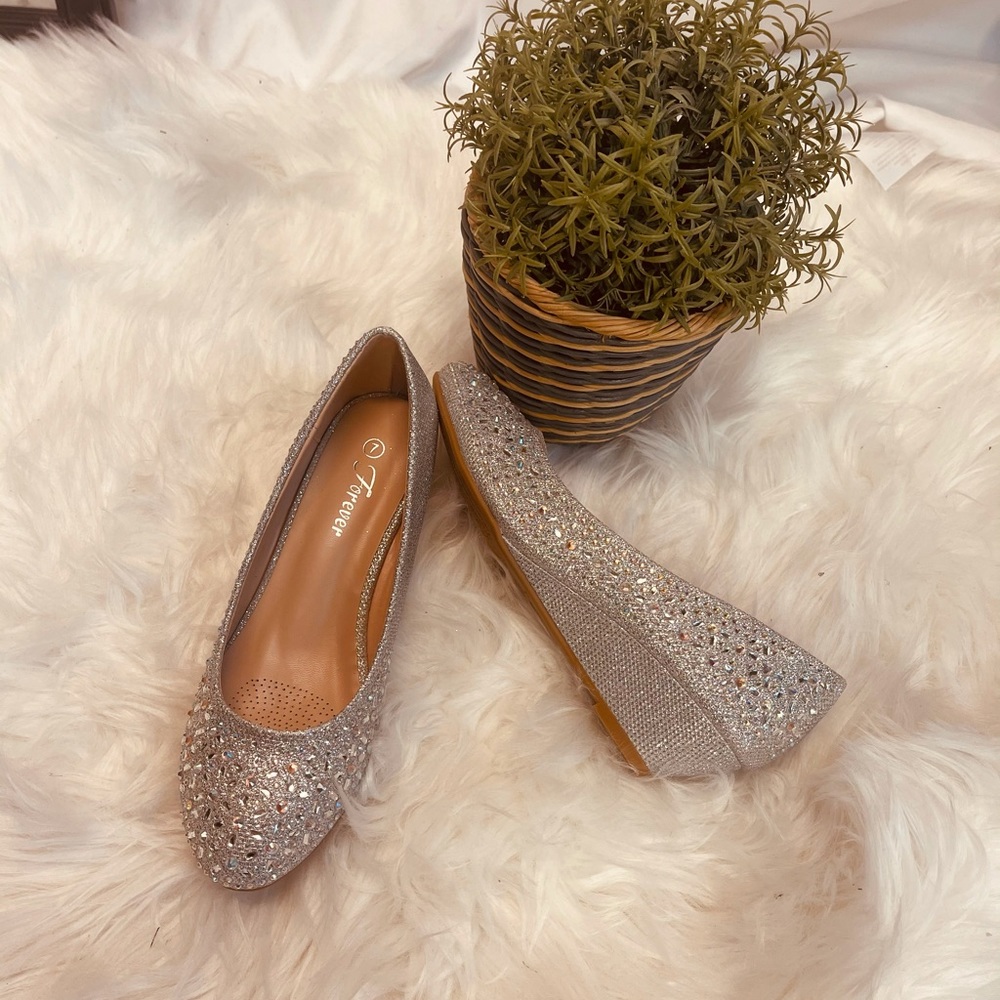 Silver wedge Shoe